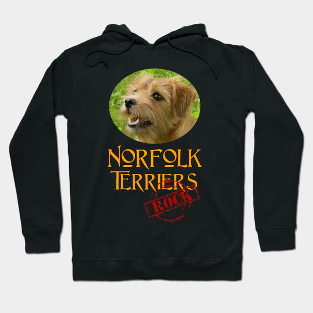 Norfolk Terriers Rock! Hoodie by Naves